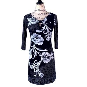 White House Black Market Printed Hollow Sheath Dress
